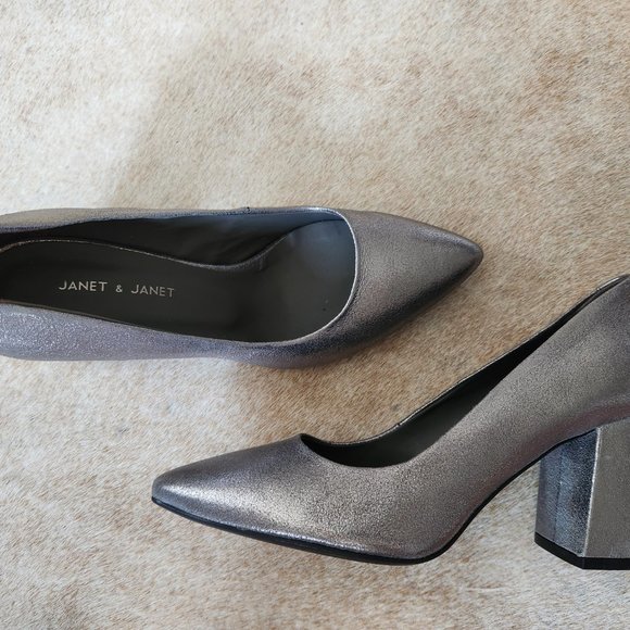 Janet & Janet silver pumps NEW - Picture 5 of 6